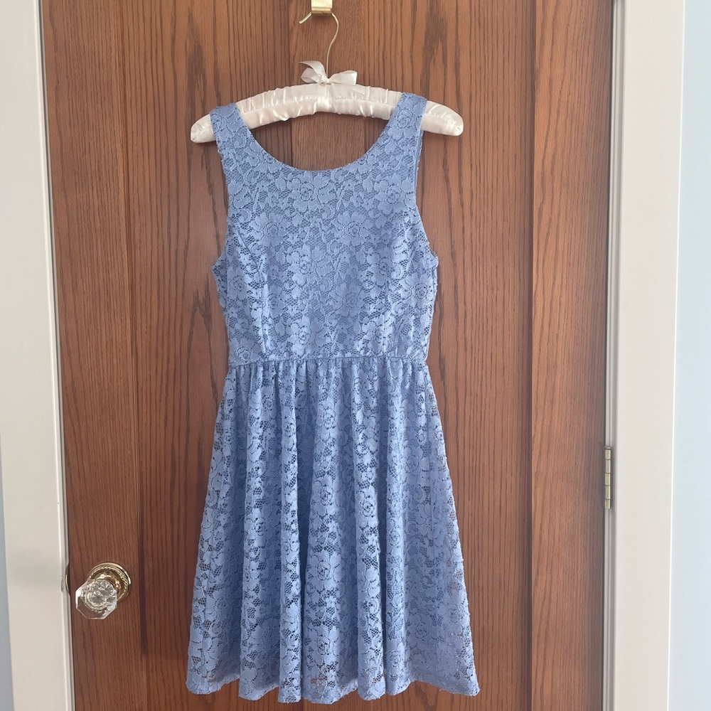 LUSH Blue Lace Dress Size Small